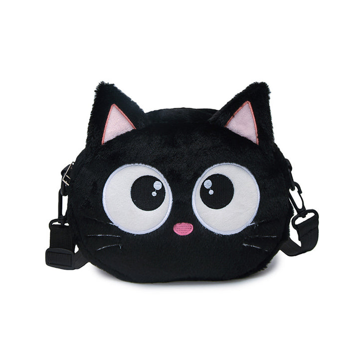Plush Cat-Themed Crossbody Bag