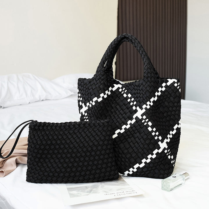 Braided Handbag with Removable Clutch Stornfield