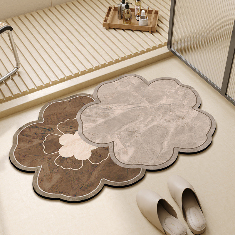 Floral Shape Bathroom Mat