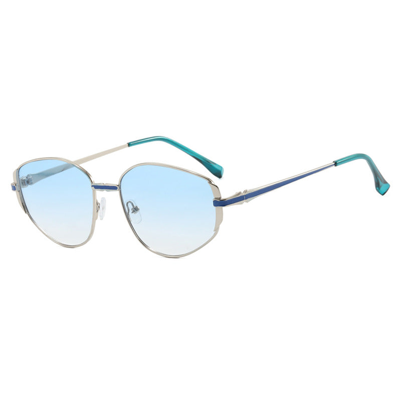 Women modern geometric sunglasses with stylish metal frame Stornfield