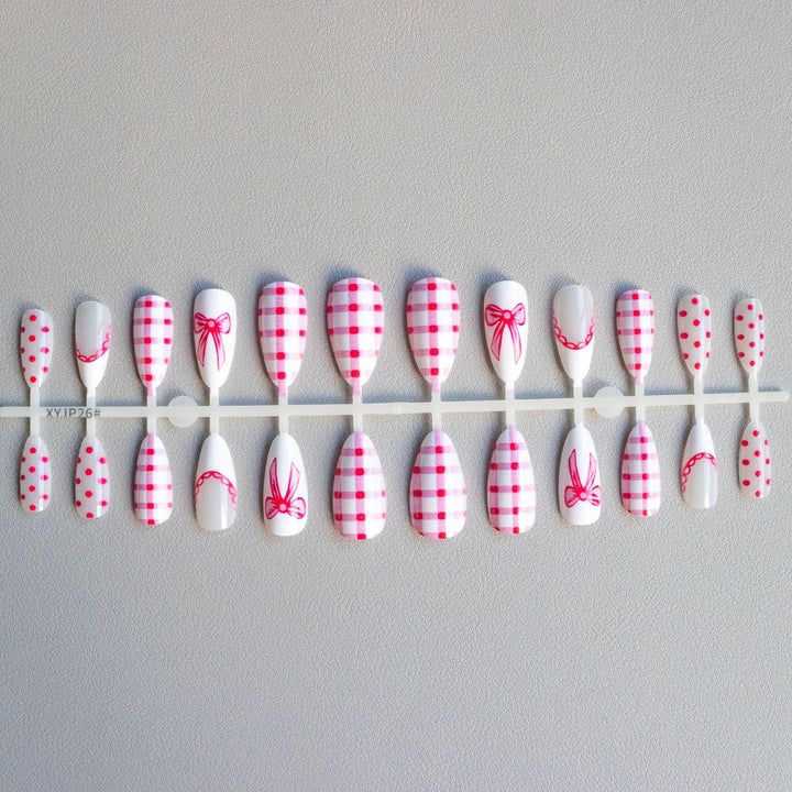 Creative Bow-Embellished Acrylic Nail Art Kit