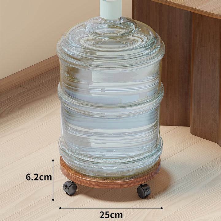 Rolling Wooden Bottle Dolly with Smooth Swivel Casters