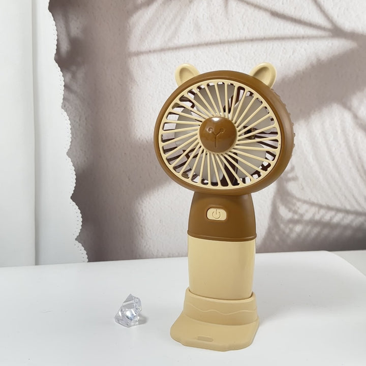 Ladies Portable Hand Fan with Animal Ears Stornfield