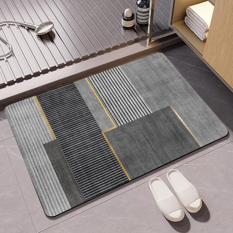 Geometric Pattern Textured Bath Mat Stornfield