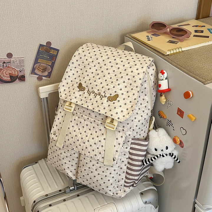 Charming Star-Embellished Casual Backpack Stornfield