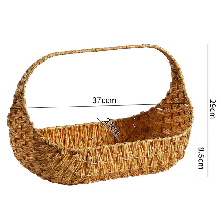 Handcrafted Natural Wicker Carry Basket Stornfield