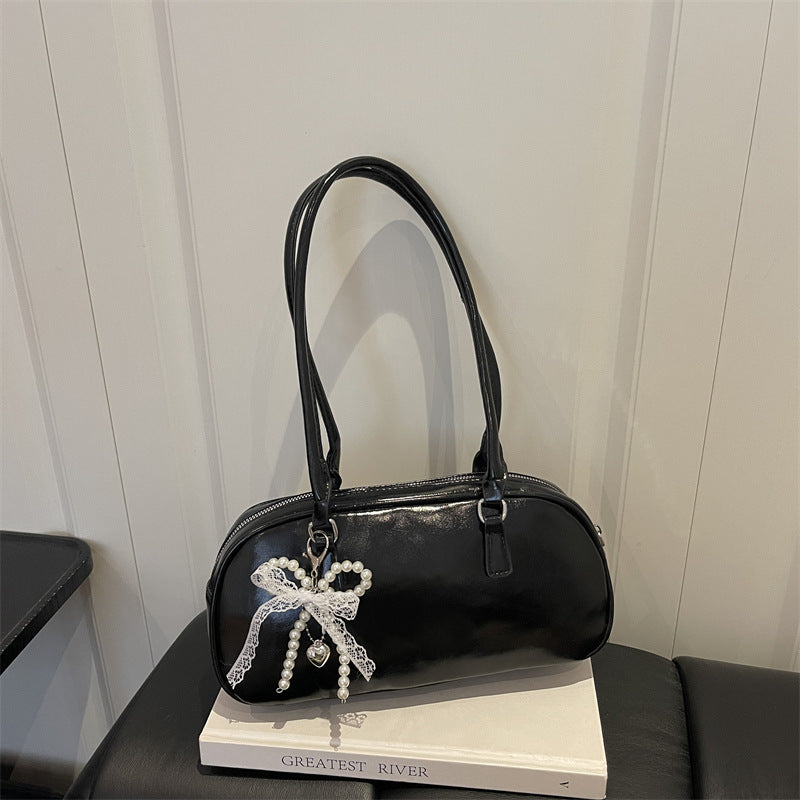 Patent Leather Handheld Satchel