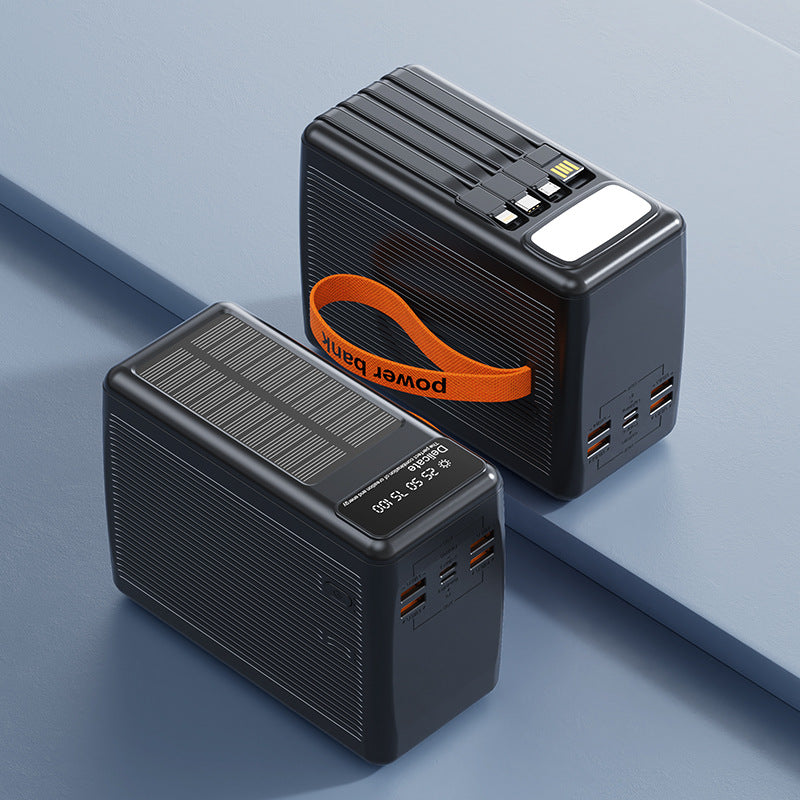Solar Power Bank with Multifunctional USB Connections and Digital Charge Level Indicator Stornfield