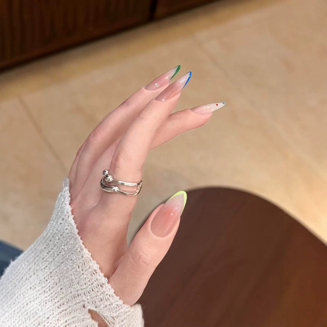 Artistic Multicolor Stiletto Press-On Nail Set