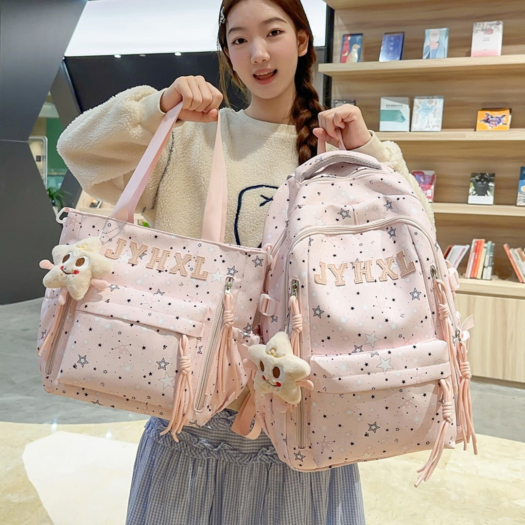 Stylish Star-Printed Backpack Stornfield 1791205378