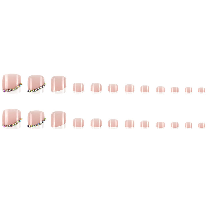 Nail art set with elegant French tips and glitter accents Stornfield