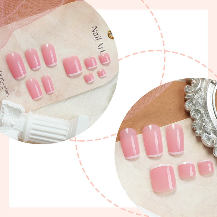 Elegant French Tip Press-On Nails Set Stornfield