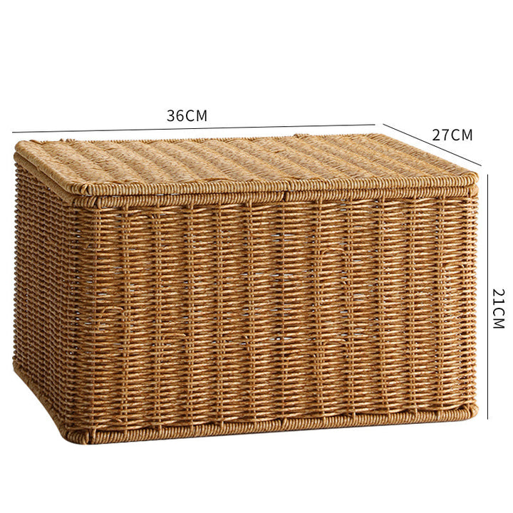 Handcrafted Rectangular Wicker Storage Box Stornfield