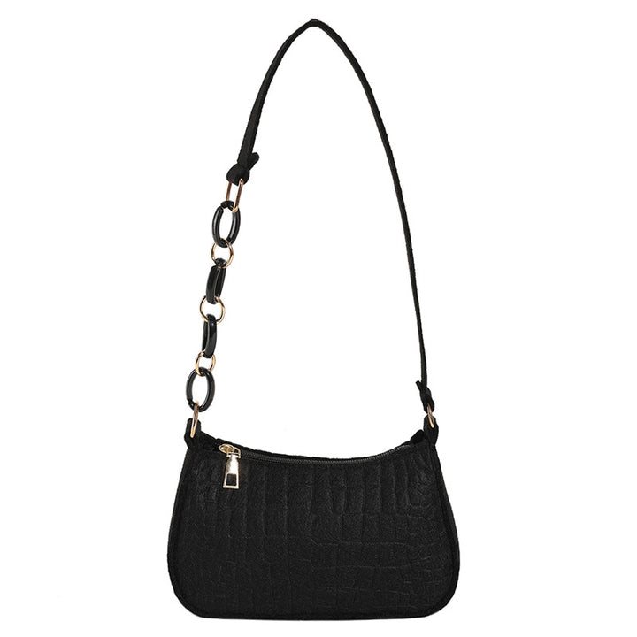 Croc-Textured Mini Crossbody Bag