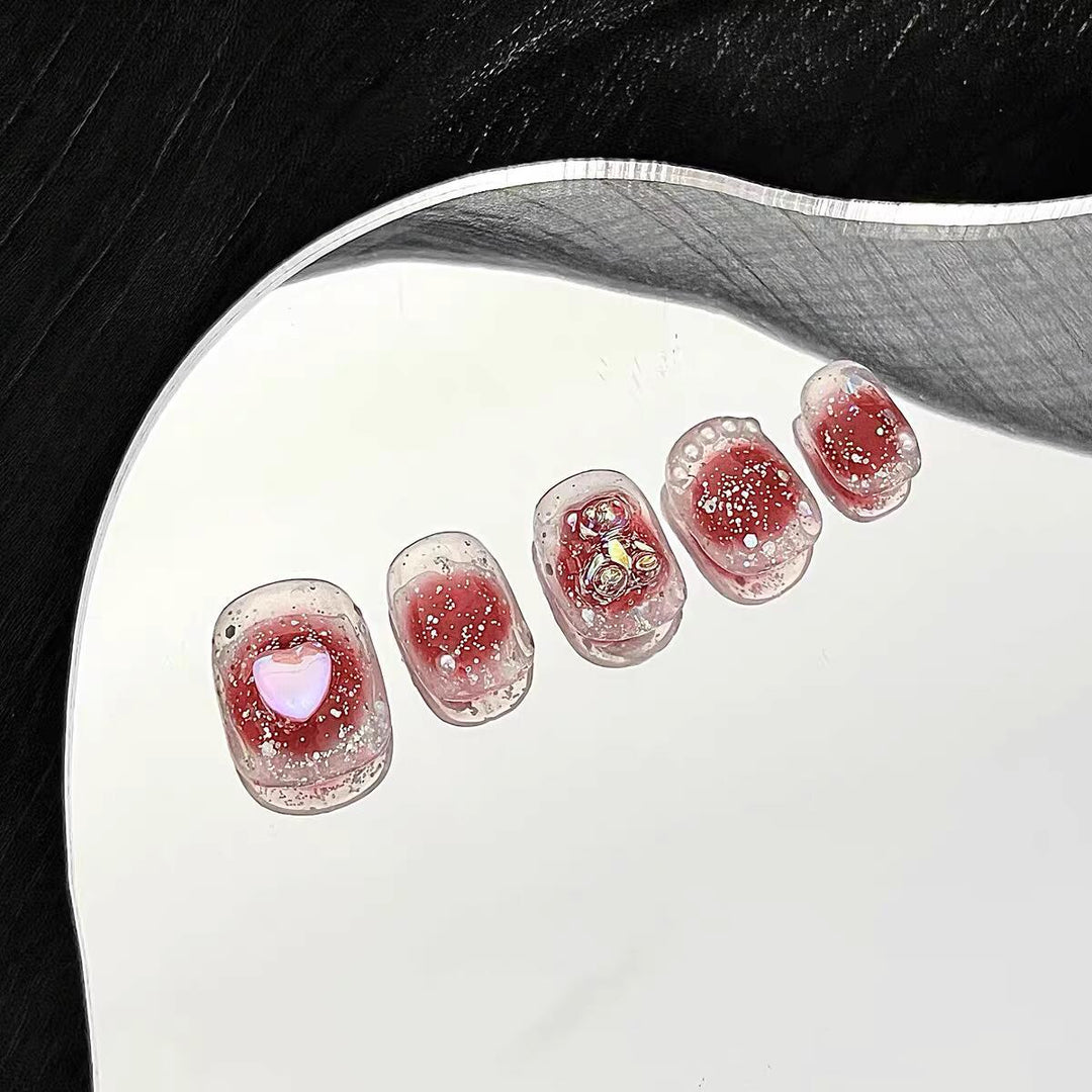 Sparkling Resin Press-On Nail Set