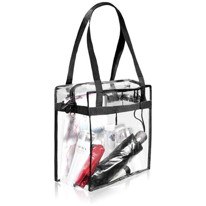 Transparent tote bag with multiple interior compartments Stornfield