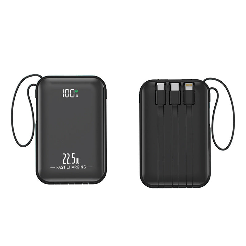 Portable power bank with integrated charging cables and fast charging function Stornfield