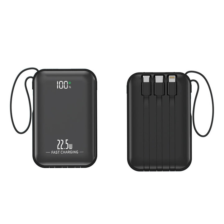 Portable power bank with integrated charging cables and fast charging function Stornfield
