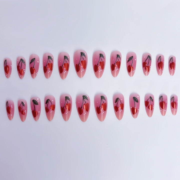 Artifical Nail Art with Cherry Design Stornfield