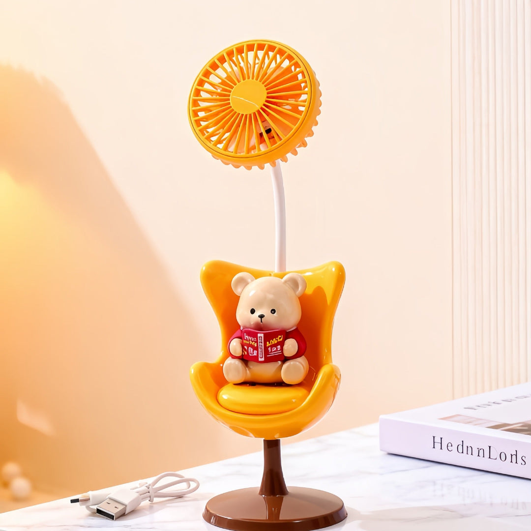 Women's Portable Mini Fan with Fun Bear Design Stornfield