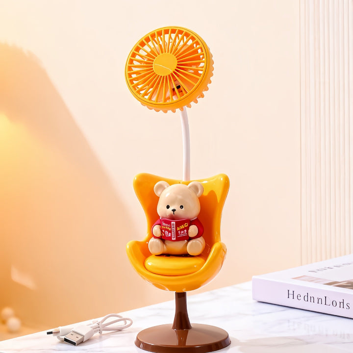 Women's Portable Mini Fan with Fun Bear Design Stornfield