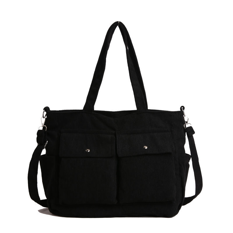 WoSpacious Corduroy Utility Tote Bag Stornfield