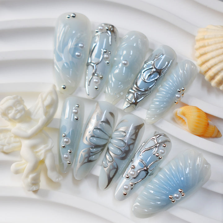 Artistic Press-On Nail Design Stornfield