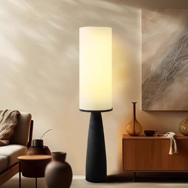 Modern Minimalist Floor Lamp with Integrated Side Table
