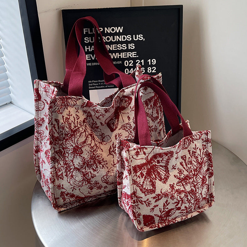 Eco-Friendly Floral Print Tote Bag