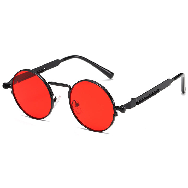 Women's fashionable round sunglasses with precise metal frame Stornfield