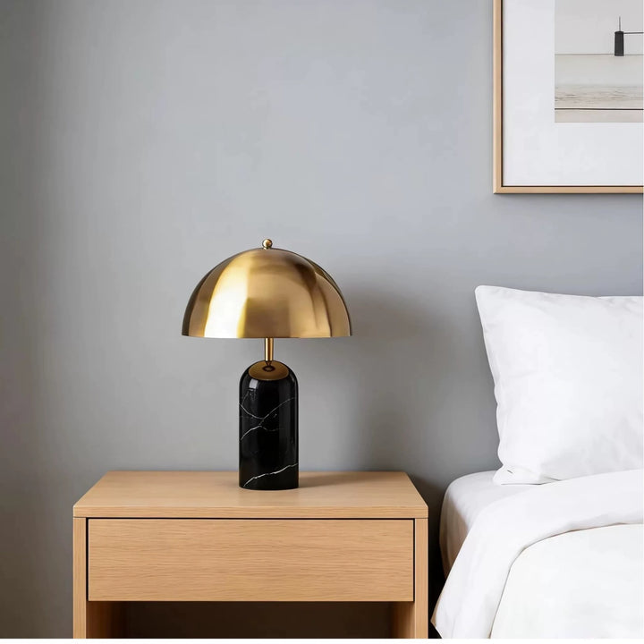 Modern Marble and Metal Table Lamp