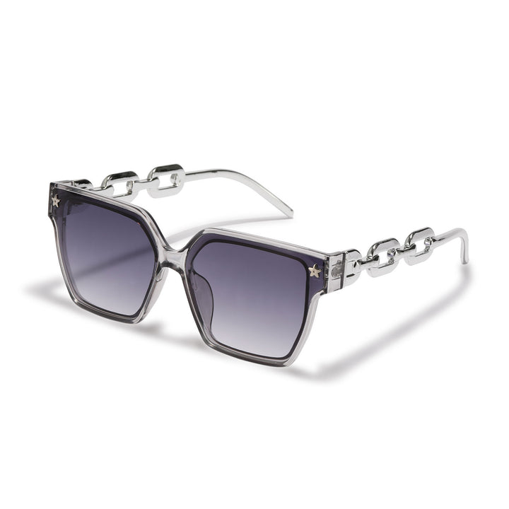 Ladies stylish square sunglasses with innovative metal frame construction Stornfield