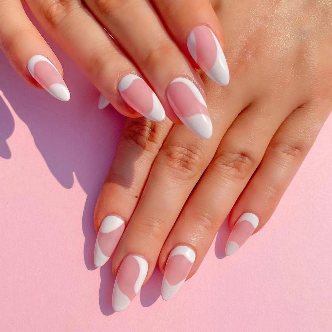 Artistic stiletto nails with elegant color structures Stornfield
