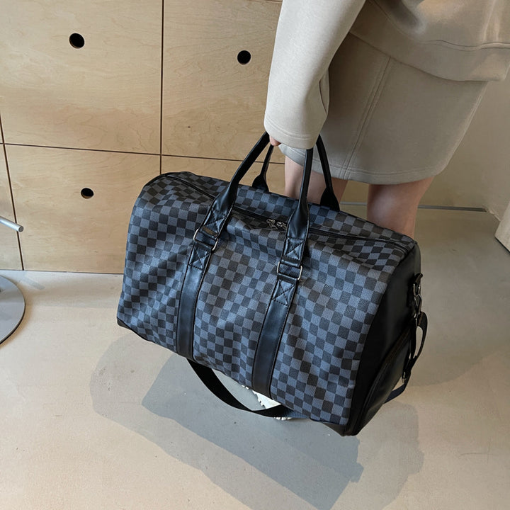 Stylish Checkered Travel Duffel Bag Stornfield
