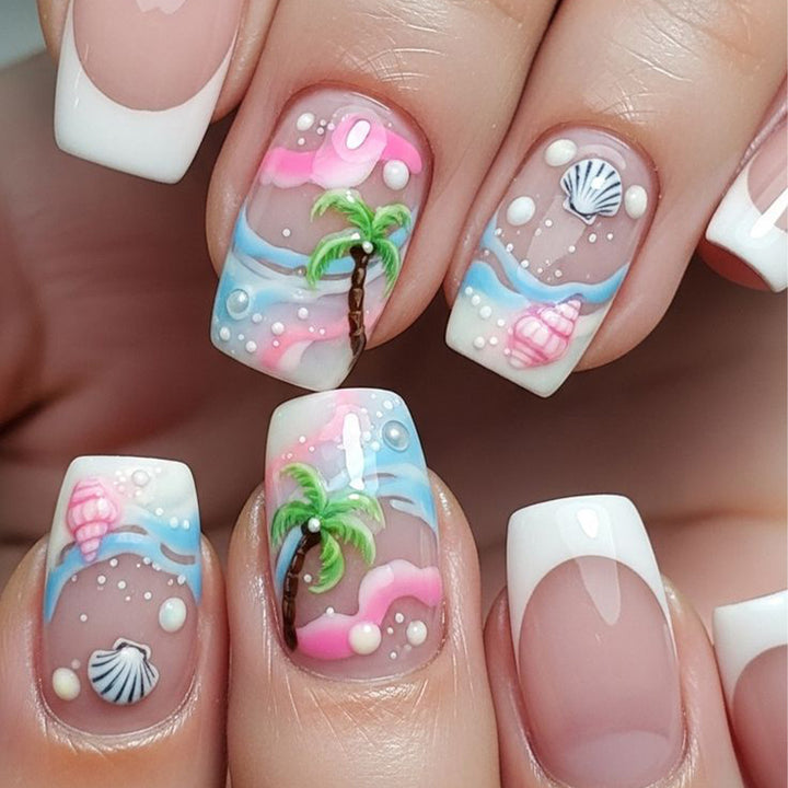 Tropical Seashell Nail Art Stornfield