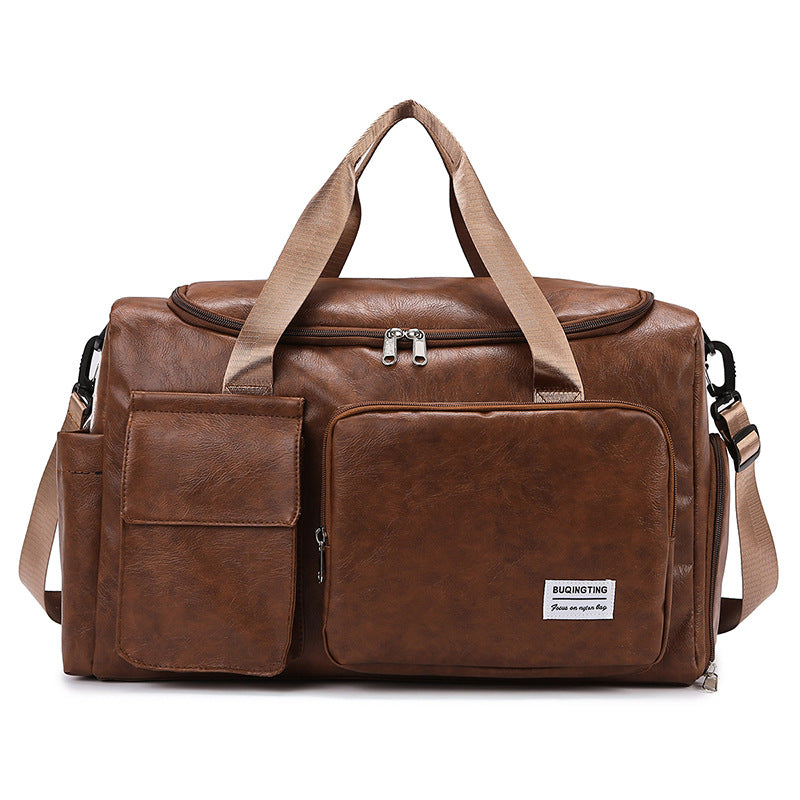 Durable Vintage Leather Travel Duffel Bag Stornfield