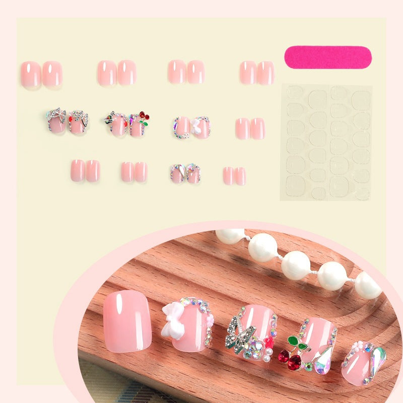 Acrylic nail set with sparkling 3D elements Stornfield