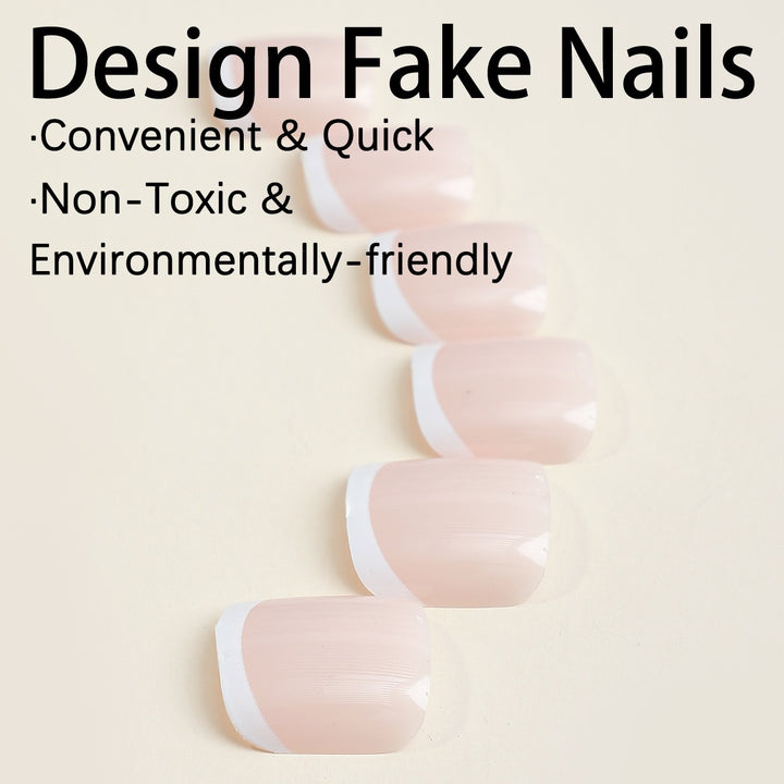 Artificial nail set with flexible nails and caring accessories Stornfield