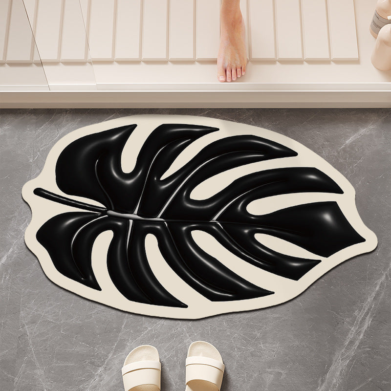 Floral Print Bathroom Mat
