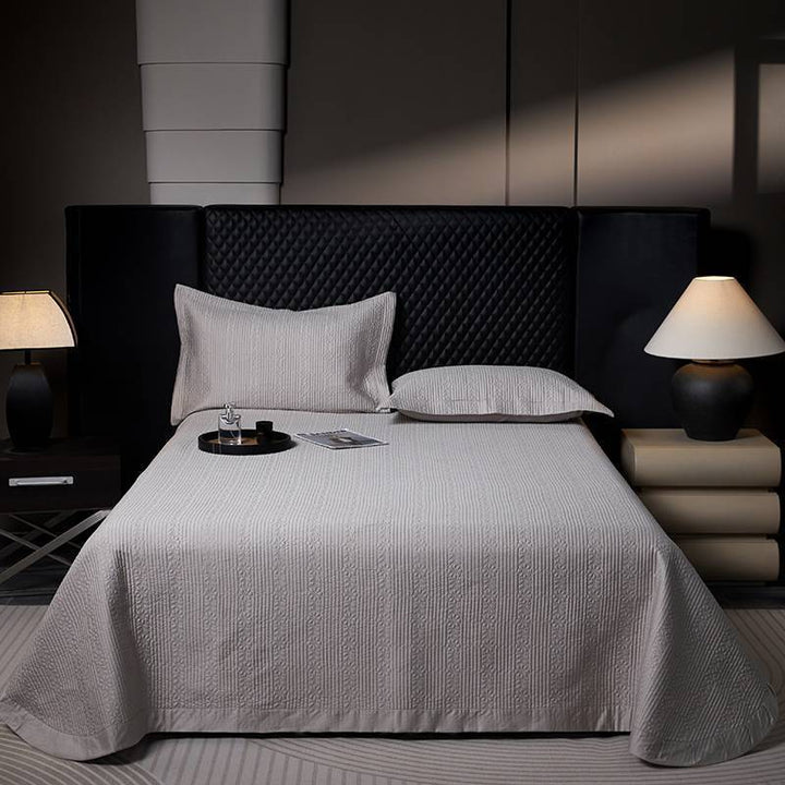 Lightweight Quilted Matelassé Bed Coverlet Set with Pillowcases