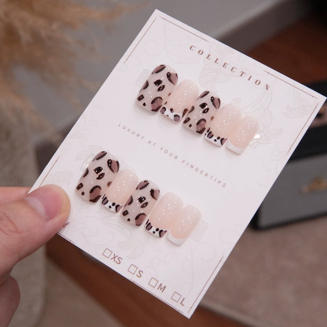 Luxury Leopard Print Press-On Nail Tips