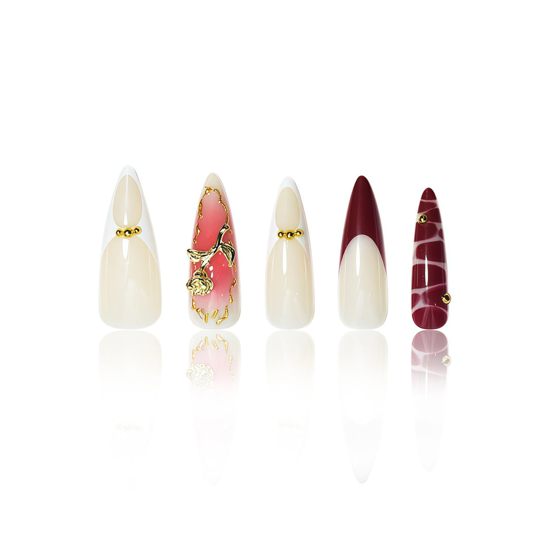 Elegant Decorative Press-On Nail Extensions Stornfield