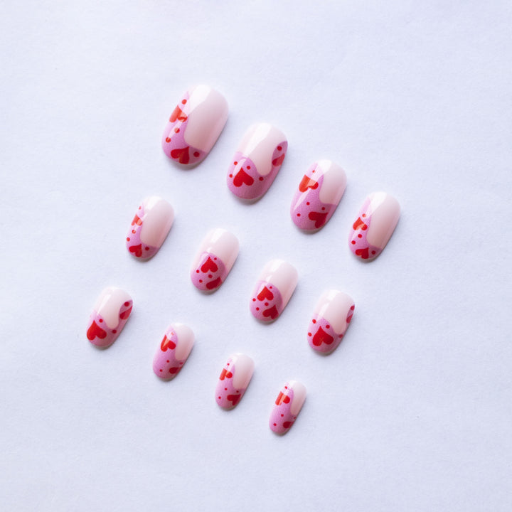 Heart Pattern Nail Art
