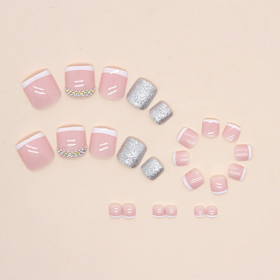 Decorative Rhinestone-Accented Toe Nail Art Stornfield