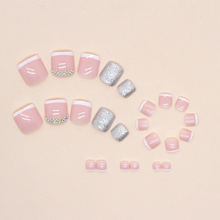 Decorative Rhinestone-Accented Toe Nail Art Stornfield