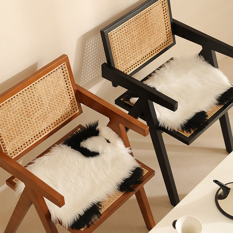 Plush cuddly pillow in sheep shape with dense artificial fur and soft polyester filling Stornfield