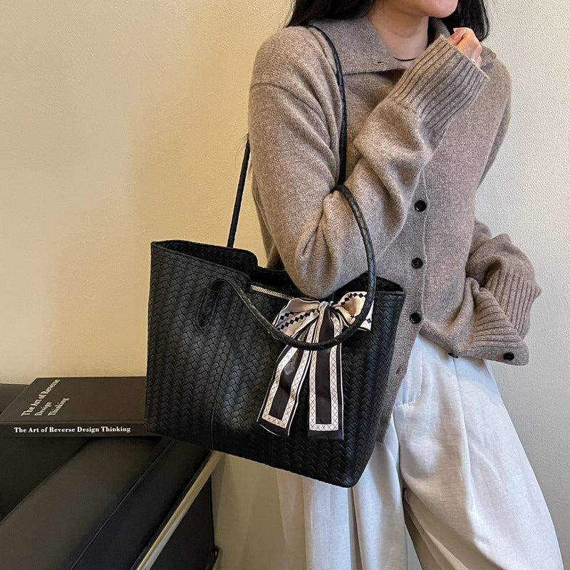 Woven Leather Tote Bag Stornfield