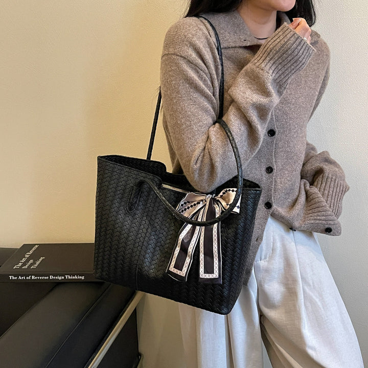 Woven Leather Tote Bag Stornfield