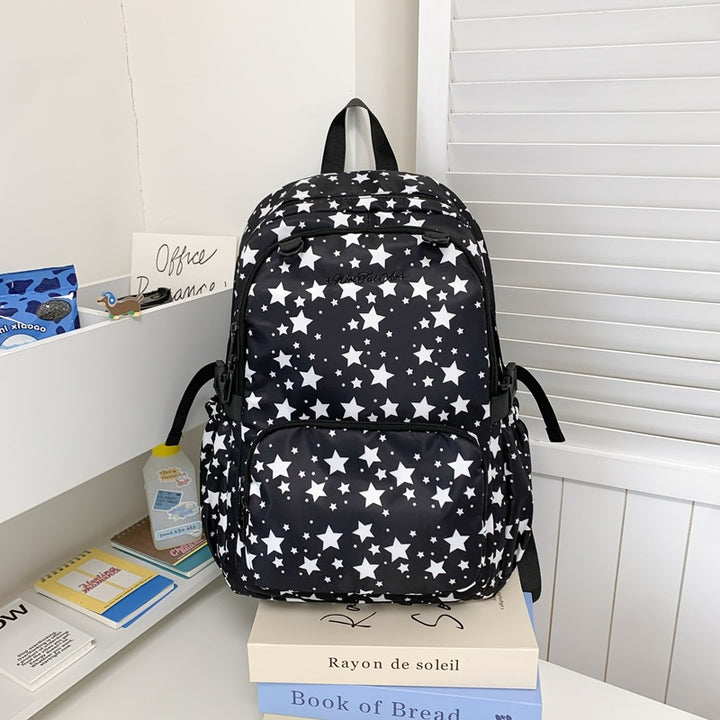 Star-Patterned Multi-Pocket Backpack Stornfield