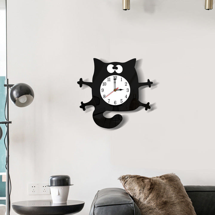 Stornfield | Silent Wall Clock Cat Decoration for Kids Room